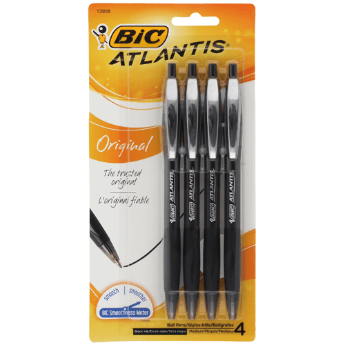Bic Atlantis Black Ball Pen
