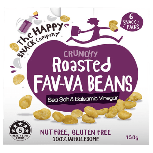 Happy Snack Sea Salt & Balsamic Vinegar Crunchy Roasted Fav-va Beans