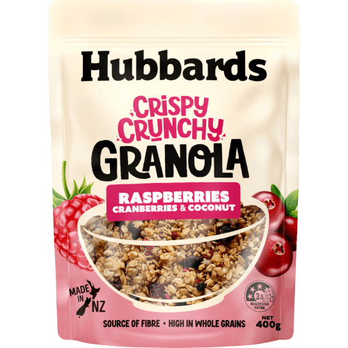 Hubbards Raspberries Cranberries & Coconut Crispy Crunchy Granola