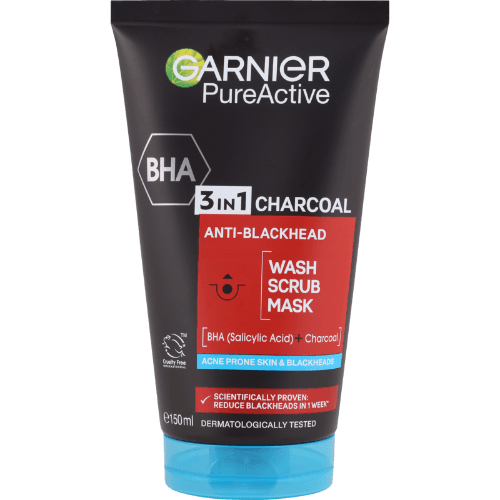 Garnier Pure Active Intensive Charcoal 3-in-1 Wash Scrub Mask