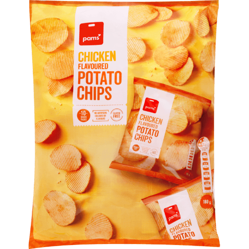 Pams Chicken Flavoured Potato Chips Multipack