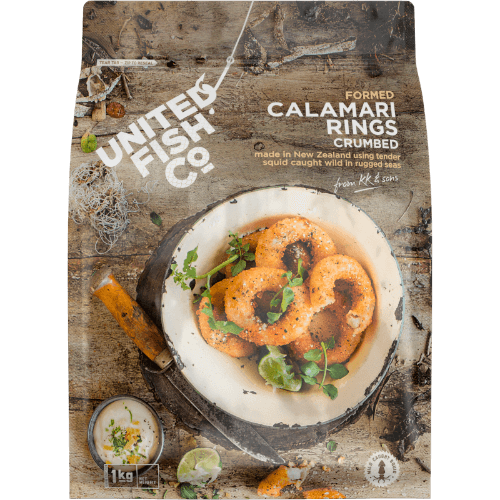 United Fish Co Formed Crumbed Calamari Rings