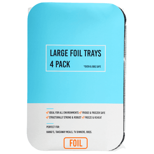 Snazzee Large Foil Tray With Lids 220x146x56mm 1.1L