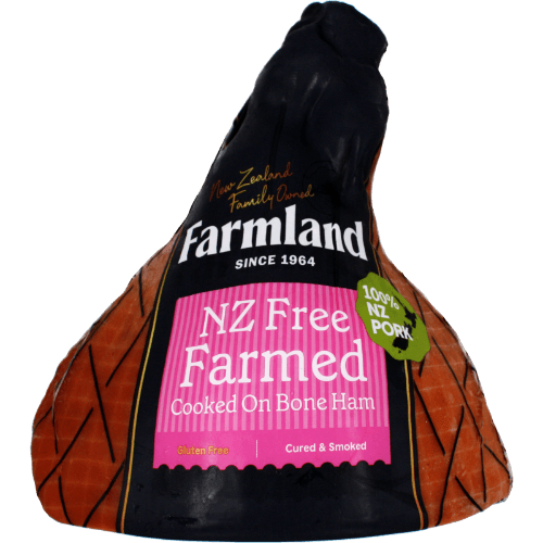 Farmland NZ Free Farmed Cooked On The Bone Ham Half Cob