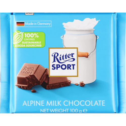Ritter Sport Alpine Milk Chocolate Bar