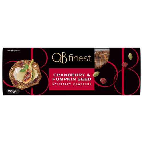 OB Finest Cranberry & Pumpkin Seed Speciality Crackers