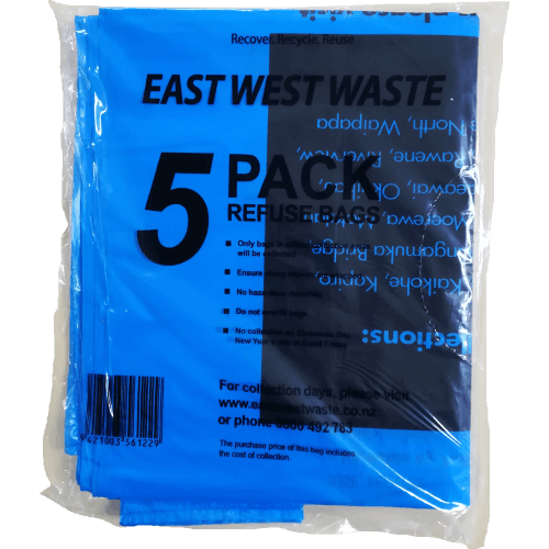 East West Waste Prepaid Refuse Bag 5 pack