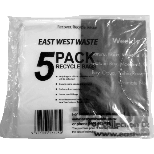 East West Waste Prepaid Recycle Bag 5 pack