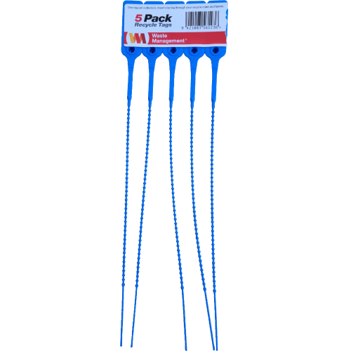 Waste Management East West Waste Prepaid Recycle Crate Tag 5 pack