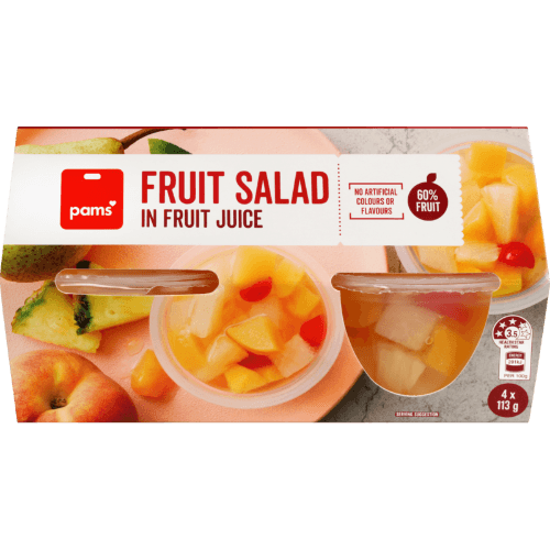 Pams Fruit Salad In Fruit Juice Cups
