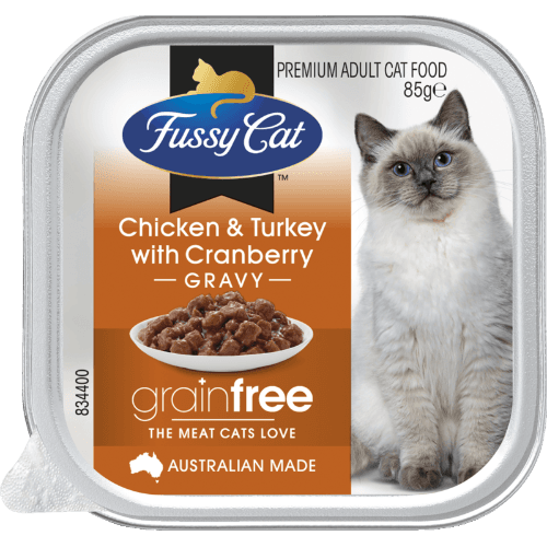Fussy Cat Grainfree Chicken Turkey With Cranberry Gravy Premium Adult Cat Food