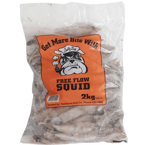 Salty Dog Free Flow Frozen Squid Bait