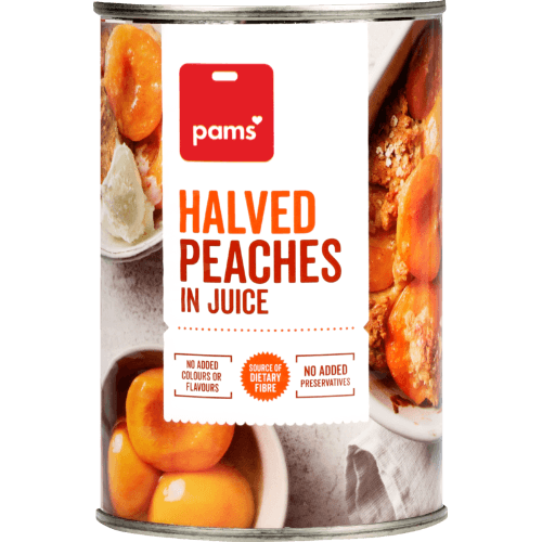 Pams Halved Peaches In Juice