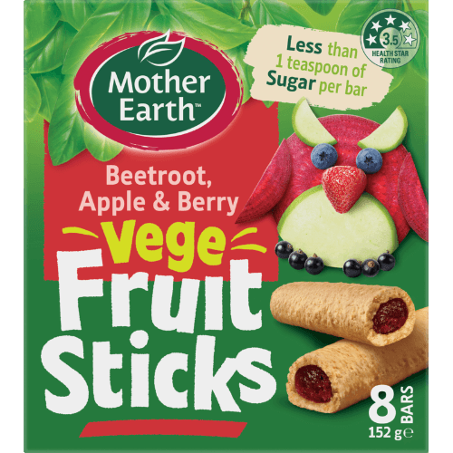 Mother Earth Beetroot Apple & Berry Vege Fruit Sticks