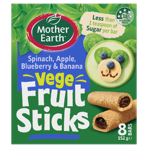 Mother Earth Spinach Apple Blueberry & Banana Vege Fruit Sticks