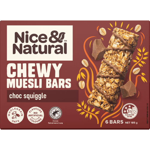 Nice & Natural Choc Squiggle Chewy Muesli Bars