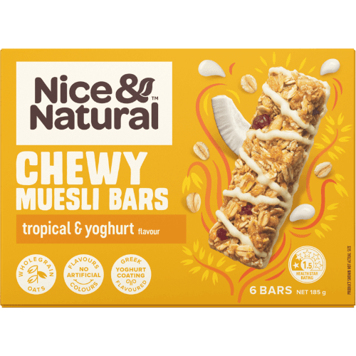 Nice & Natural Tropical & Yoghurt Flavour Chewy Muesli Bars