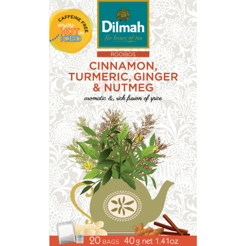 Dilmah Rooibos Cinnamon Turmeric Ginger & Nutmeg Tea Bags