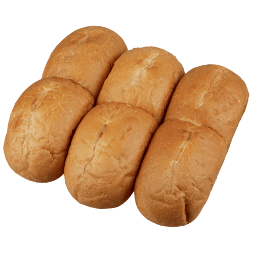 Plain Crusty Rolls 6 pack