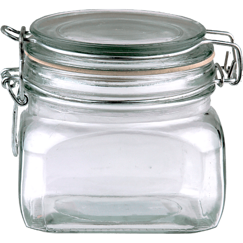 Kate's Kitchen Square Clip Top Jar 500ml