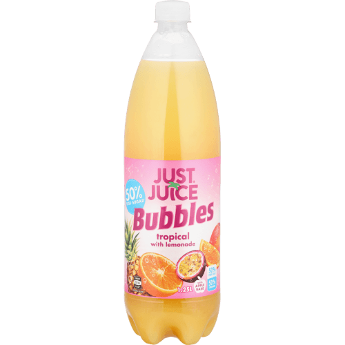 Just Juice Bubbles Tropical 50% Low Carb Fruit Drink
