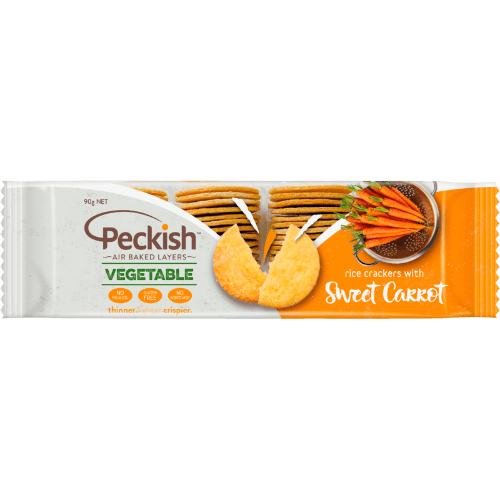 Peckish Sweet Carrot Vegetable Rice Crackers
