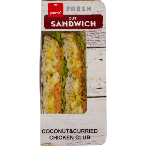 Pams Coconut & Curried Chicken Deli Club Sandwich