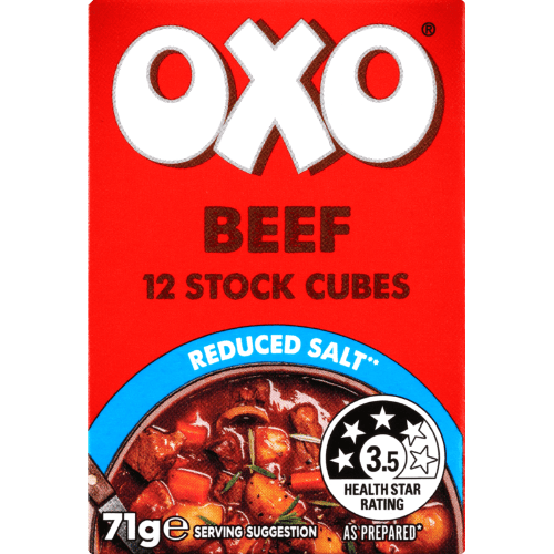 Oxo Reduced Salt Beef Stock Cubes