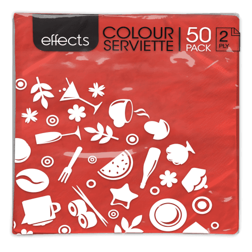 Effects Red 2 Ply Serviettes