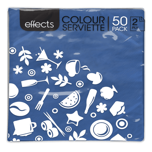 Effects Blue 2 Ply Serviettes