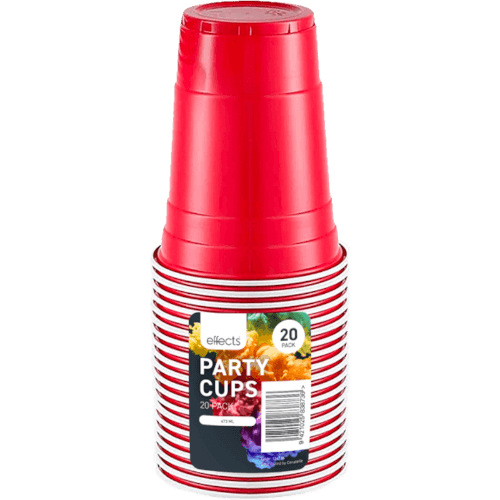 Effects Disposable Red Party Cups