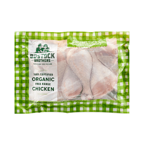 Bostock Brothers 100% Certified Organic Free Range Chicken Drumsticks per kg