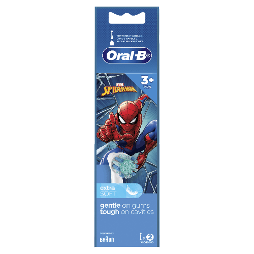 Oral-B Stages Power Spiderman 3+ Years Soft Toothbrush Heads