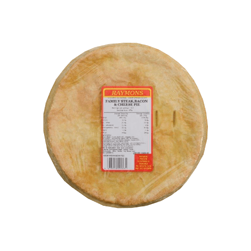 Raymons Pies Steak Bacon & Cheese Family Pie