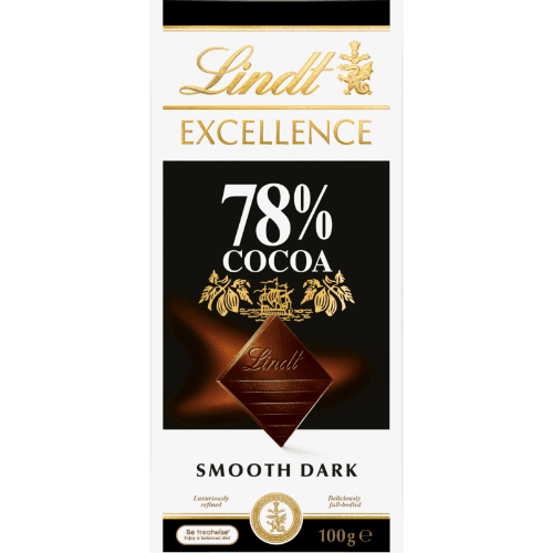 Lindt Excellence 78% Cocoa Smooth Dark Chocolate Block