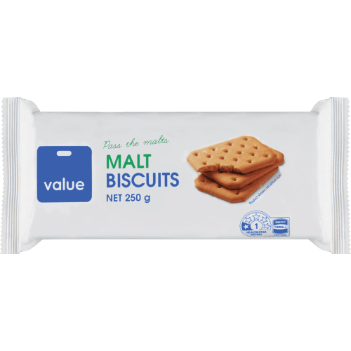Value Malt Biscuits 250 g