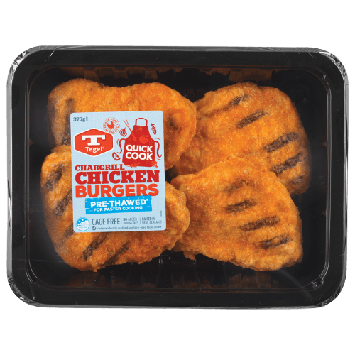 Tegel Chargrilled Chicken Burgers 375 g