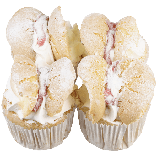 Plain Butterfly Sponge Cakes 4 pack