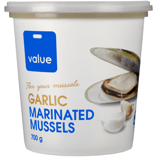Pams Value Garlic Marinated Mussels
