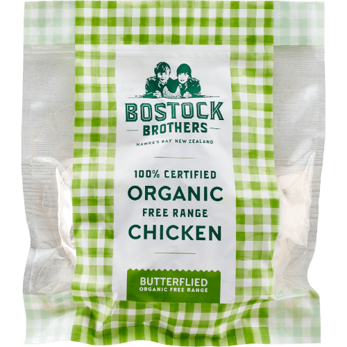 Bostock Brothers 100% Organic Free Range Butterflied Chicken per kg