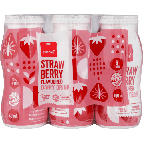 Pams Strawberry Flavoured Dairy Drink