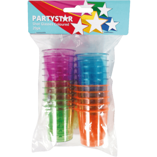 Korbond Partystar Shot Glasses Coloured