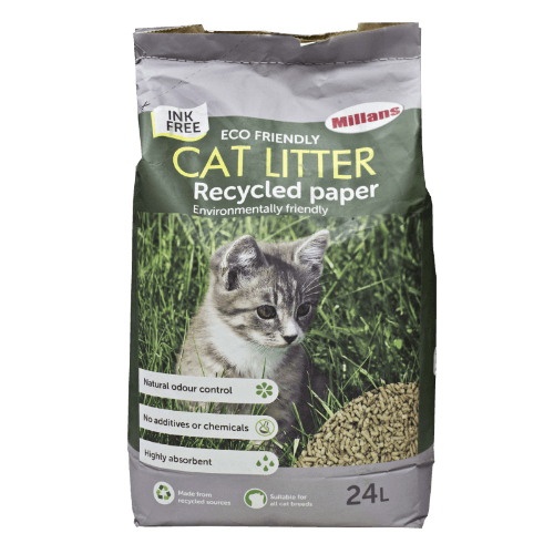 Millan's Cat Litter Re-Cycled Paper