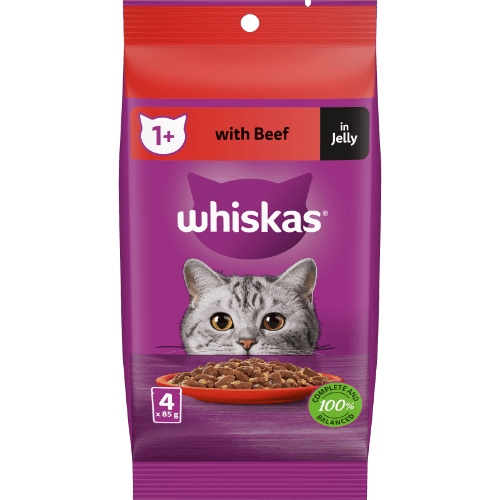 Whiskas Beef Favourites in Jelly Wet Pouches Cat Food