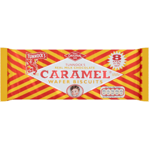 Tunnocks Real Milk Chocolate Caramel Wafer Biscuits
