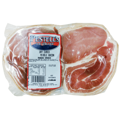 Pestell's Dry Cured Manuka Smoked Middle Bacon