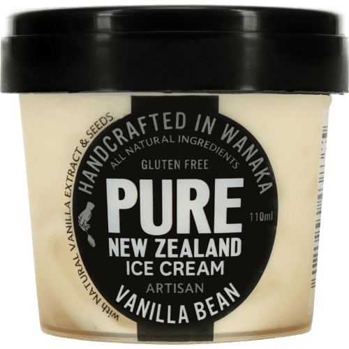 Pure New Zealand Ice Cream Gluten Free Artisan Vanilla Bean Ice Cream