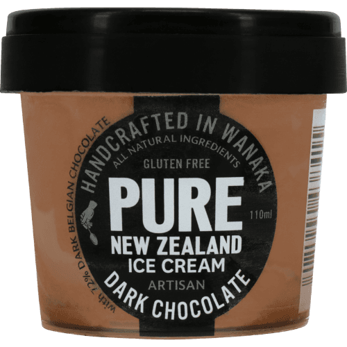 Pure New Zealand Ice Cream Gluten Free Artisan Dark Chocolate Ice Cream