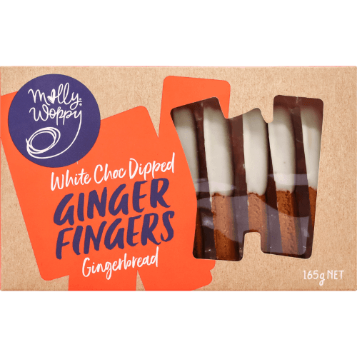 Molly Woppy White Choc Dipped Ginger Fingers Gingerbread