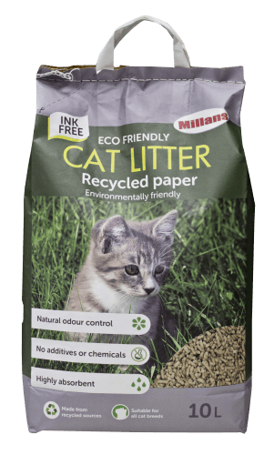 Millan's Eco Friendly Recycled Paper Cat Litter